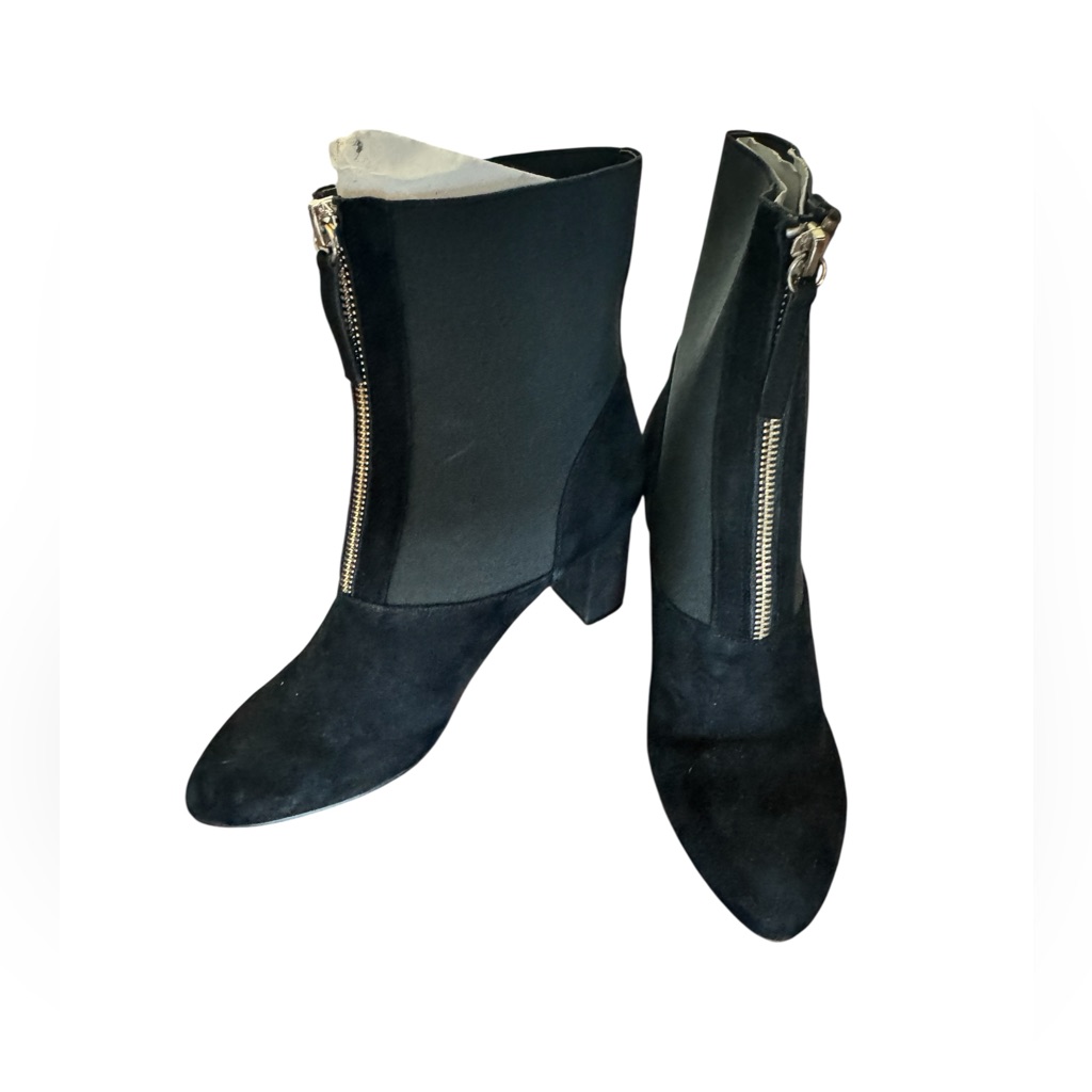 Nwt David Tate Black Suede Booties